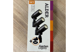 Garden Lights Alder szett, 3db spotlámpa, led, mel